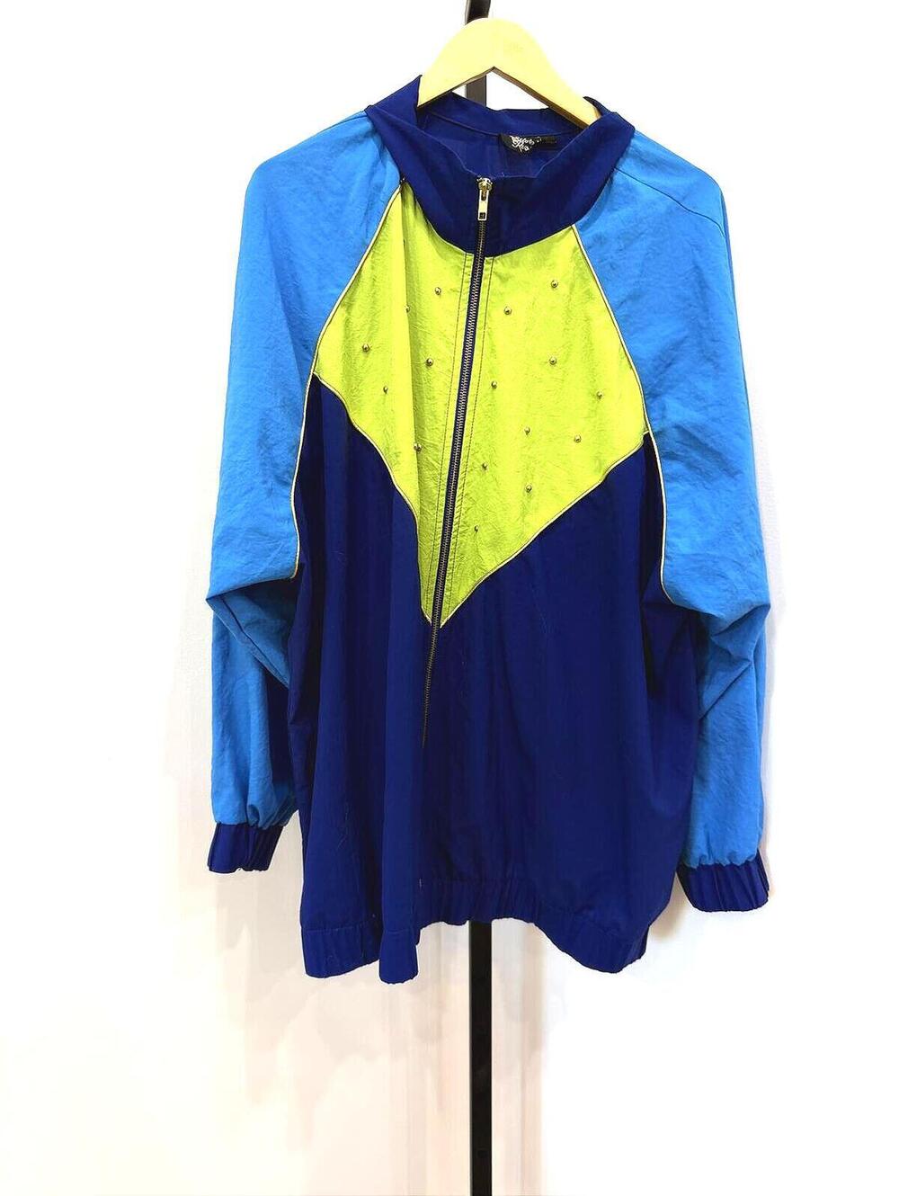Vintage Silver Threads 3x  Colorblock Windbreaker Jacket